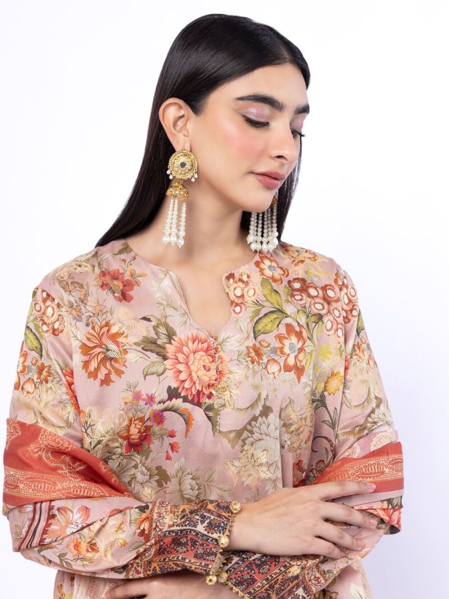 PRINTED JACQUARD SUIT 3 PC