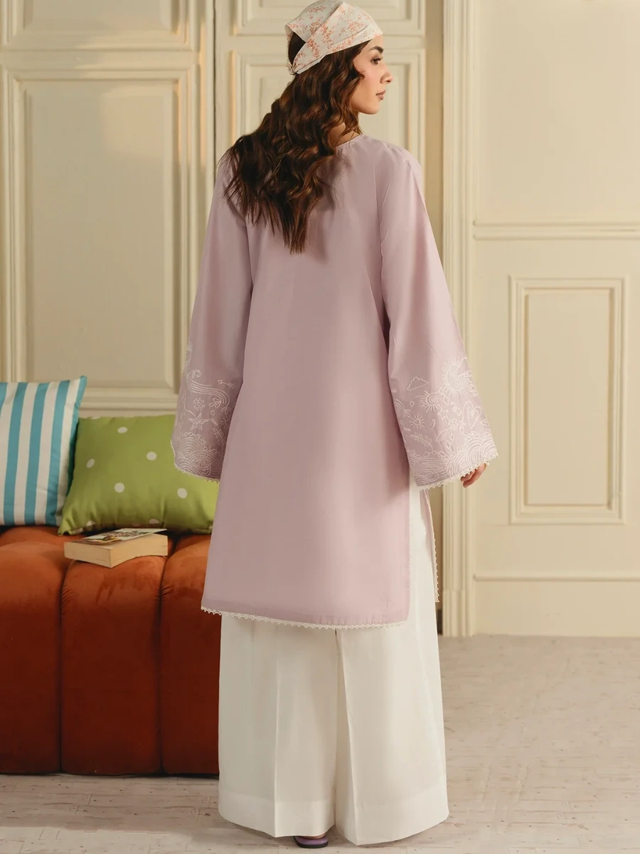 DAY DREAM LILAC EMBROIRDERED SET 2 PC